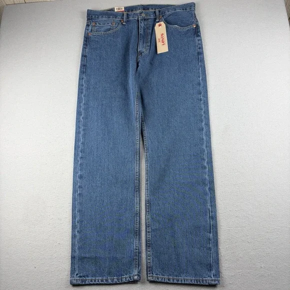 Levi's 505 Regular Fit Straight Leg Jeans Medium Wash Men's 36x32 NWT
