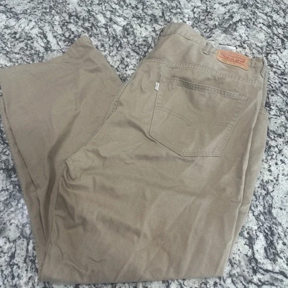 Levi's 559 Relaxed Straight Fit Men's Khaki Tan Denim Jeans 46x29  Cotton Blend