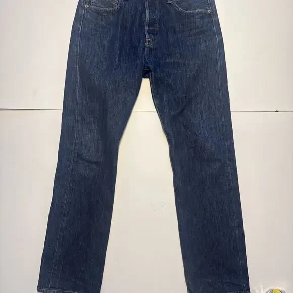 Levi's 501 Men's Jeans Original Fit, Button Fly, Straight, Blue, 32x32 Dark Wash