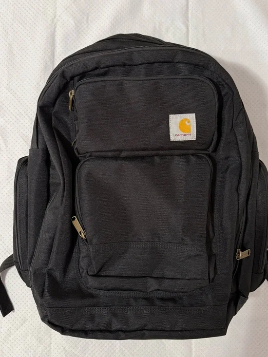 Carhartt Black Canvas Utility Backpack with Front Pockets