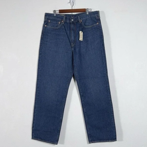 Levis Premium‎ 568 Stay Loose Jeans Mens Sz 36x32 Blue Denim 100% Cotton