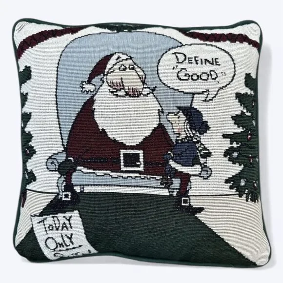 90s Shoebox Christmas Tapestry Pillow Hallmark 12