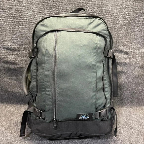 Eagle Creek Travel Gear‎ Vintage Large Green Cordura convertible Travel Backpack