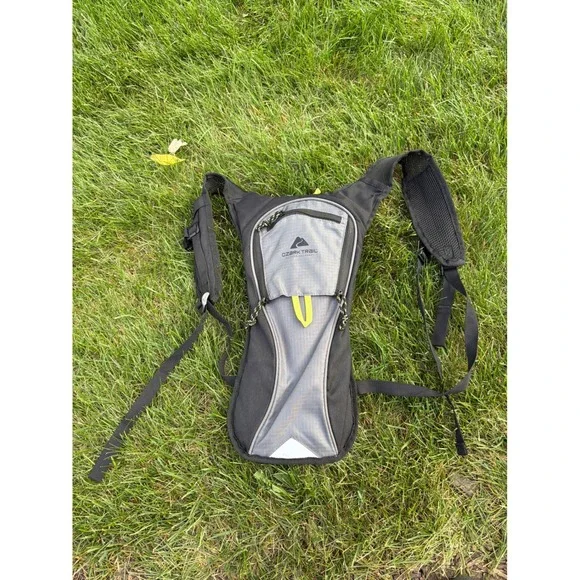 Ozark Trail Hydration Pack Backpack Black Gray Neon Yellow Hiking Cycling Bag