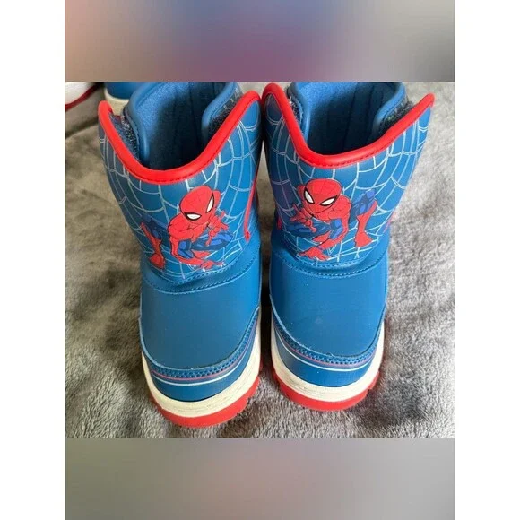 Marvel Kids Blue & Red Spider-Man Snow Boots toddler 10