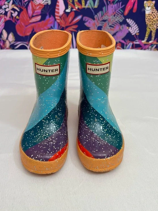 Hunter Kids' Multicolor Confetti Rain Boots Size 6