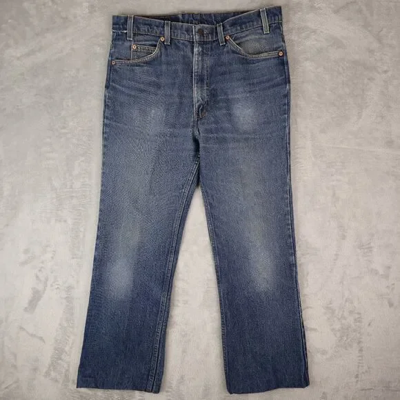 Vtg Levis Jeans Mens 36x34 517 Orange Tab Made in USA 90s Denim Hemmed 35x28‎