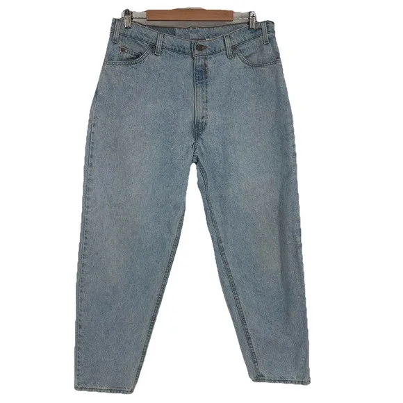 Vintage Levis Mens 560 Light Wash Orange Tab Jeans‎ 36 X 30 Barrel Leg 90s Retro