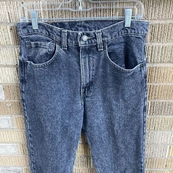 Vtg Men's Levi's 31x30 Black/Gray Acid Wash Jeans 100%‎ Cotton Denim Made in USA