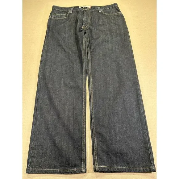 Levi's Mens 559 Vintage Y2K 36 Dark Wash Relaxed Straight Denim‎ Blue Jeans Wide