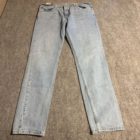 Vtg Levis 512 Denim Jeans Mens 36x34 Blue Straight 5 Pocket Made Mexico Y2K