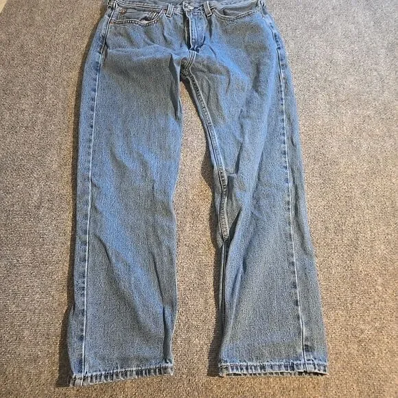 Levi’s 505 Denim Jeans Mens 34x29 Blue Classic 5 Pocket Straight Leg Casual