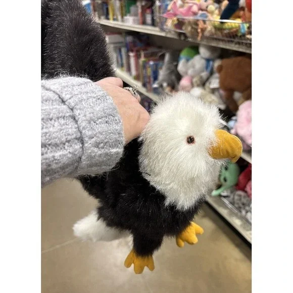 Folkmanis Furry Folk Puppets Bald Eagle Plush Hand Puppet 17