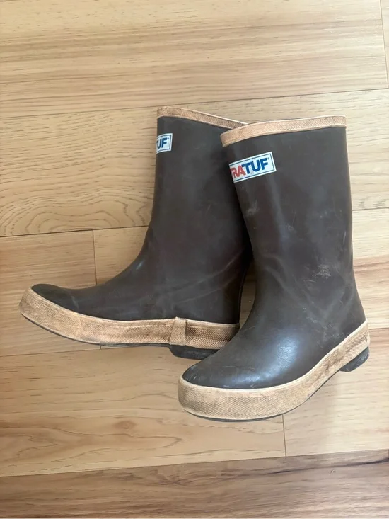 Xtra Tuff Kids Brown Waterproof Rain Boots