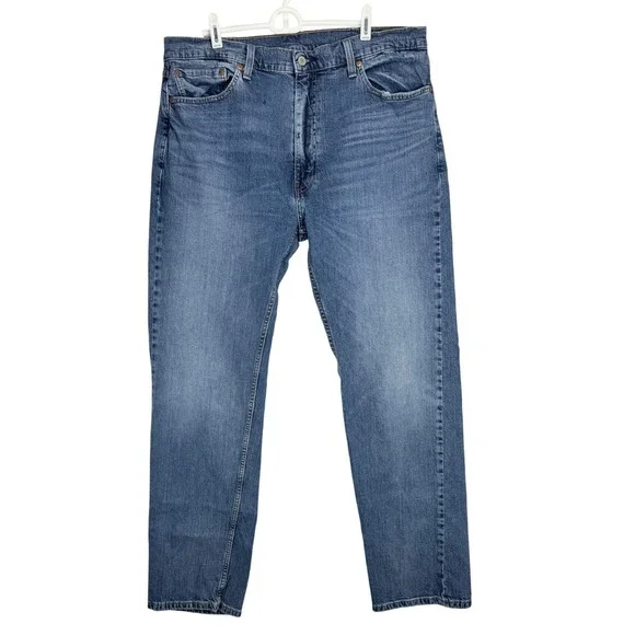 Levis 505 Regular Fit Jeans Mens 38x34 Medium Wash Blue Straight‎ Leg