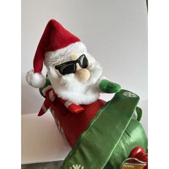 GemmyAnimated Airplane SingsSantaPlush Moving Propeller Light Up Toy‎ 10