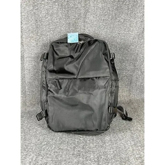 Large Black Travel Laptop w/USB Charging Port Multifunction Backpack NEW