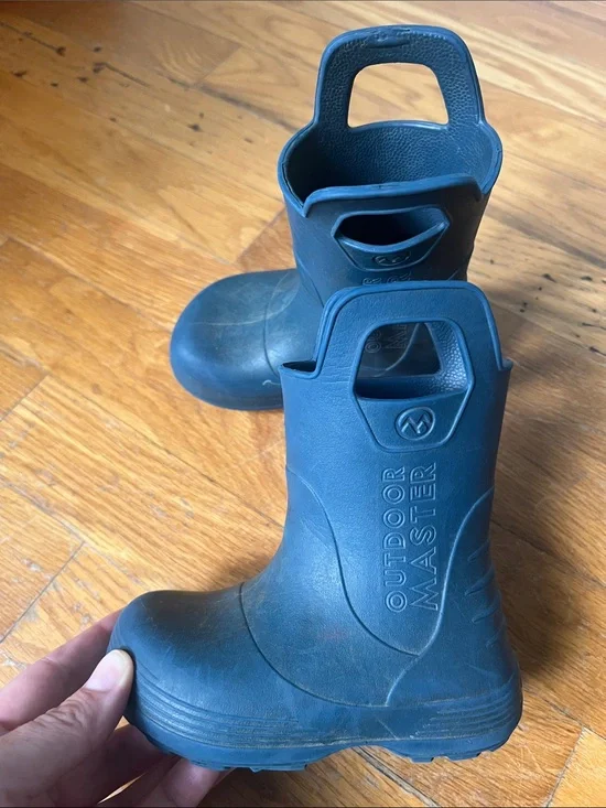 Kids' Outdoors Masters Blue Waterproof Rain Boots