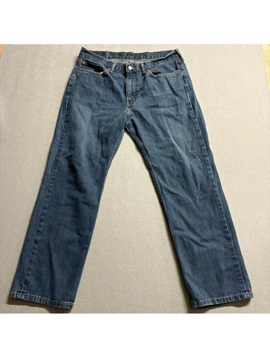 Levi's 514 Straight Fit Jeans Mens 36x30 Blue Denim Cotton Pants