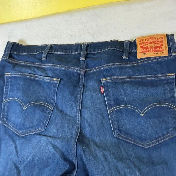 Levis‎ 541 Athletic Taper Mens Blue Denim Jeans W44 L30 Medium Wash 18181-0228