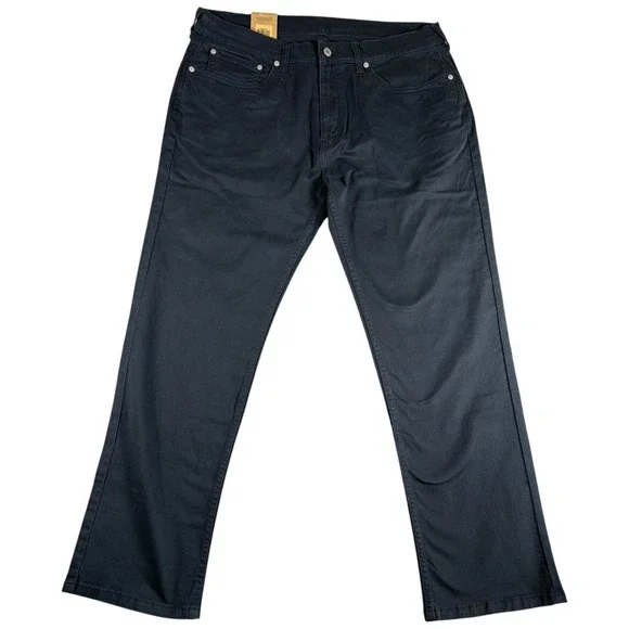 NWT Levis 505 Regular Fit Pants Mens 36x30 Blue Indigo Straight Workwear Stretch