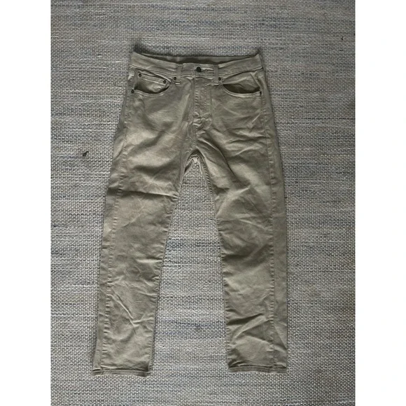 Levi Strauss 506 Comfort Straight Relax Jeans Men's 33x30 (32x28) Beige Denim