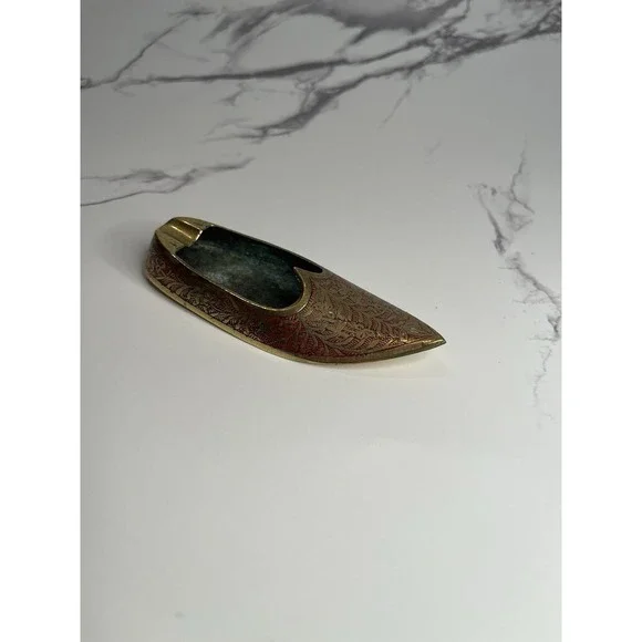 4 inch Brass Shoe Slipper Ashtray