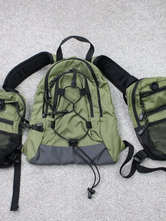 Orvis Fly Fishing Backpack Adult Green Safe Passage Pack 3 Bag Compartment