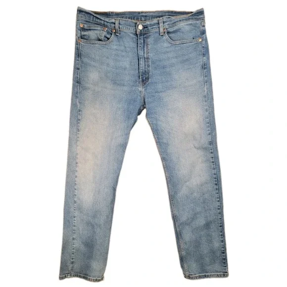 Levi's 505 Regular Fit Men's Jeans W38 L32 Light Wash Denim Straight Leg
