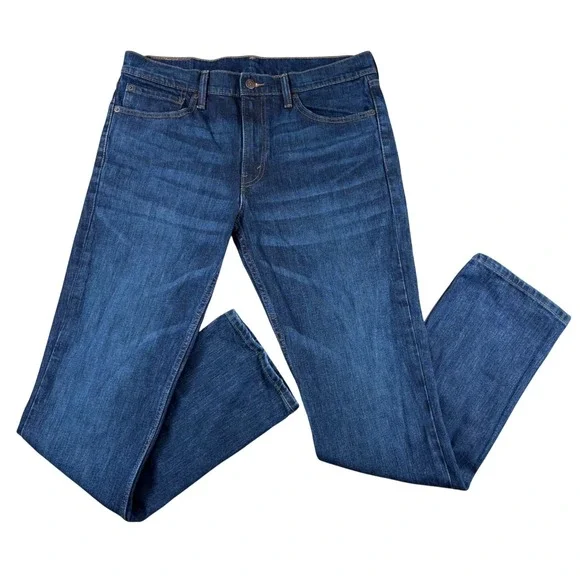 Levi's 511 Slim Fit Jeans Mens 36x34 Dark Wash‎ Denim Stretch Blue Pants