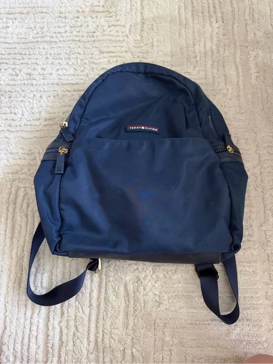 Tommy Hilfiger Navy Blue Nylon Backpack