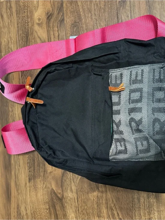 Black Backpack with Pink Straps - Unbranded