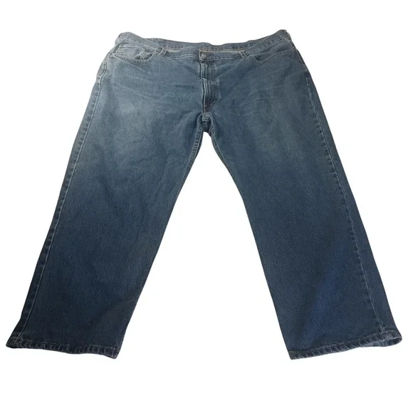 Levi's 550 Relaxed Fit Jeans 48x29 Blue‎ Denim READ Workwear Vintage Wash Look
