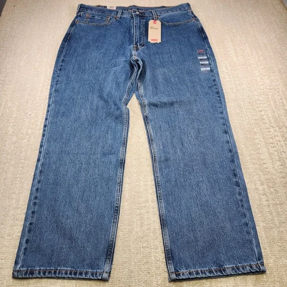 Levis 550 Jeans Men 38x30 Relaxed Taper Blue Denim 100%‎ Cotton NEW
