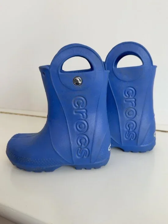 CROCS Handle It Rain Boots Bright Blue Kids C10