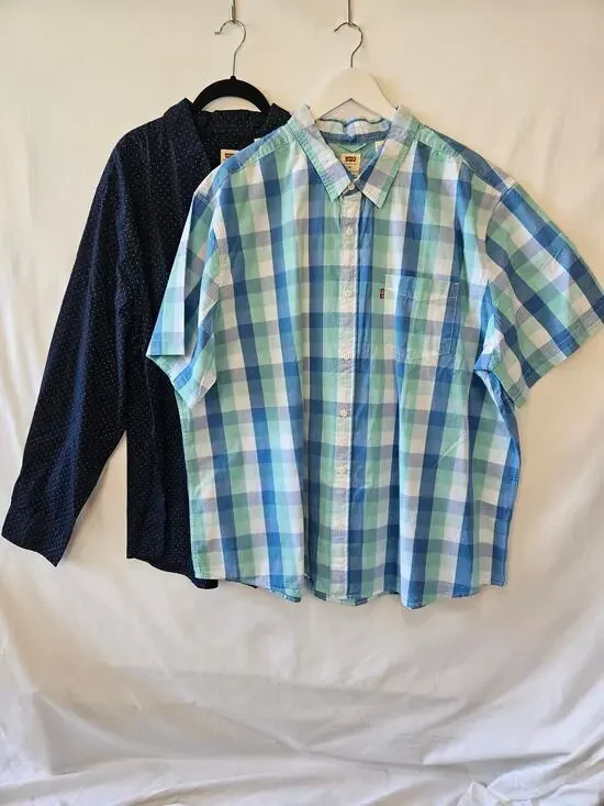 Levi's Shirts Casual Office Button Up Blue Green 3XL Bundle