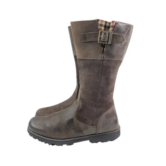 Timberland Girl's Brown Earthkeepers Leather Mid-Calf Winter Boots Size 6.5‎