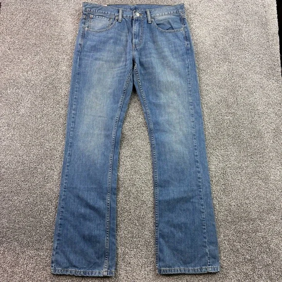 Levi's 527 Jeans Mens 34x34 Blue Cotton Denim Slim Bootcut Low Rise
