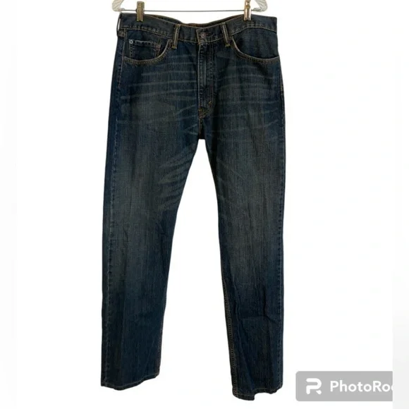 Mens Levi’s 505 Classic Straight Leg 5 Pocket Zip Fly Denim Jeans 36 X 33