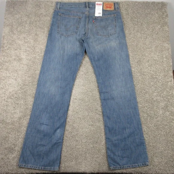 Levis Jeans Mens 36x36 Blue 527 Slim Bootcut Western Cowboy Faded Denim Pants