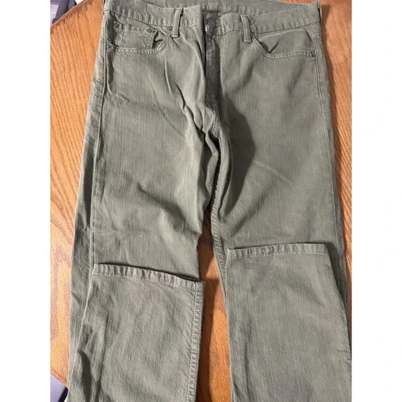 Levi's 513 Slim Straight Jeans Men's 33x30 Green Denim Pants Levi Strauss