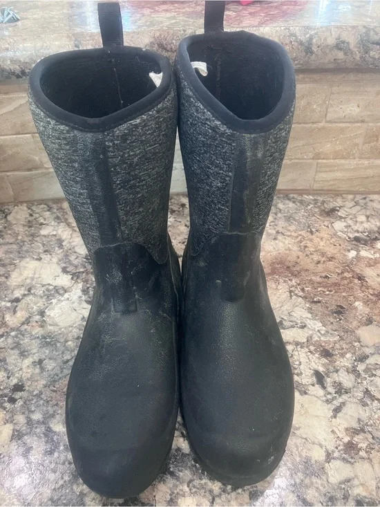 Kids Black Waterproof Rain & Snow Boots — Easy Pull-On