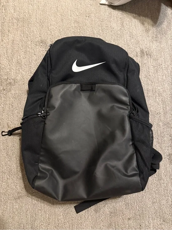 Nike Black Backpack with White Swoosh