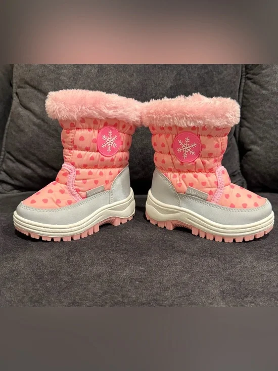 Kids Pink Winter Boots
