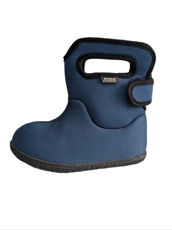 Bogs Toddler Navy Blue Winter Boot Neoprene Rainboots Insulated Baby Kids Size 8