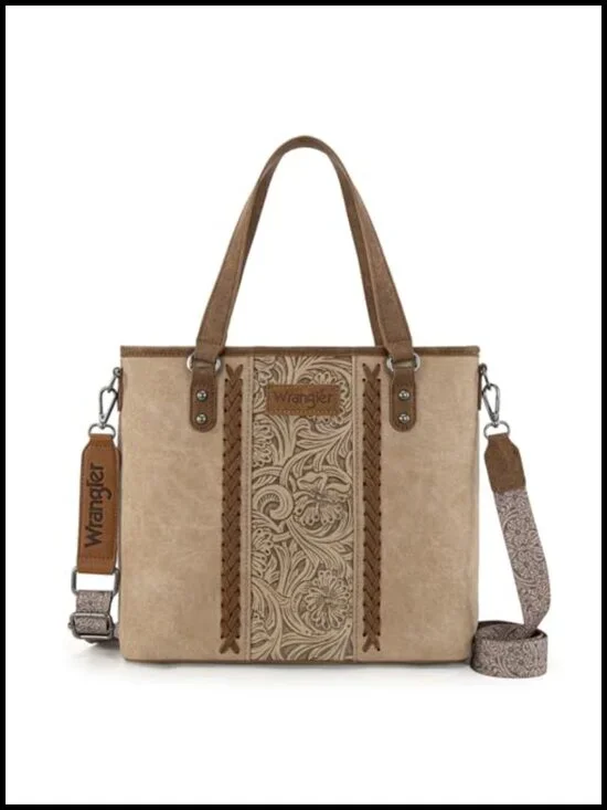 Western Tote Bag with Aztec Print Faux Leather Crossbody Satchel