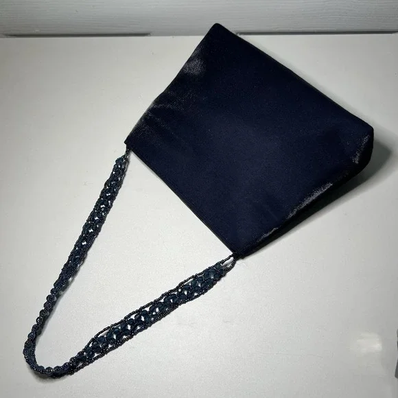 Small Black Evening Purse Beaded‎ Strap