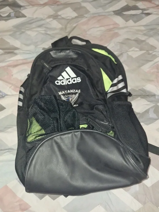 adidas Black and Lime Green Men’s Backpack