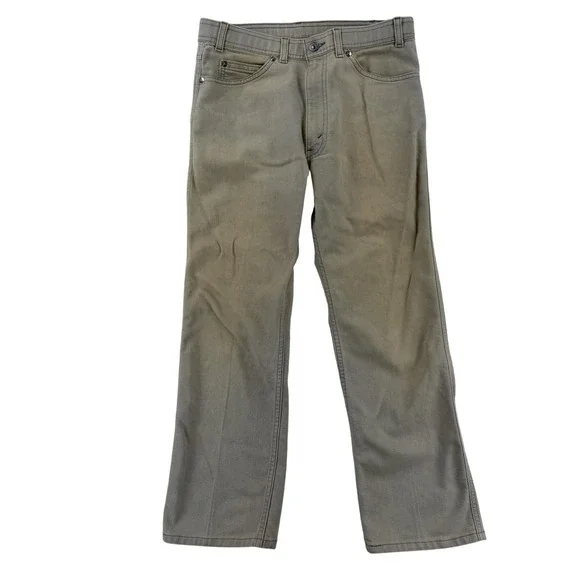 Vintage Levis Action‎ Jeans Mens 36x30 Beige Slim Fit Microfiber Office Y2K