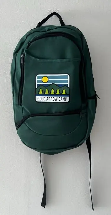 Gold Arrow Camp Green Backpack Daypack Hiking School Travel Bag NWOT